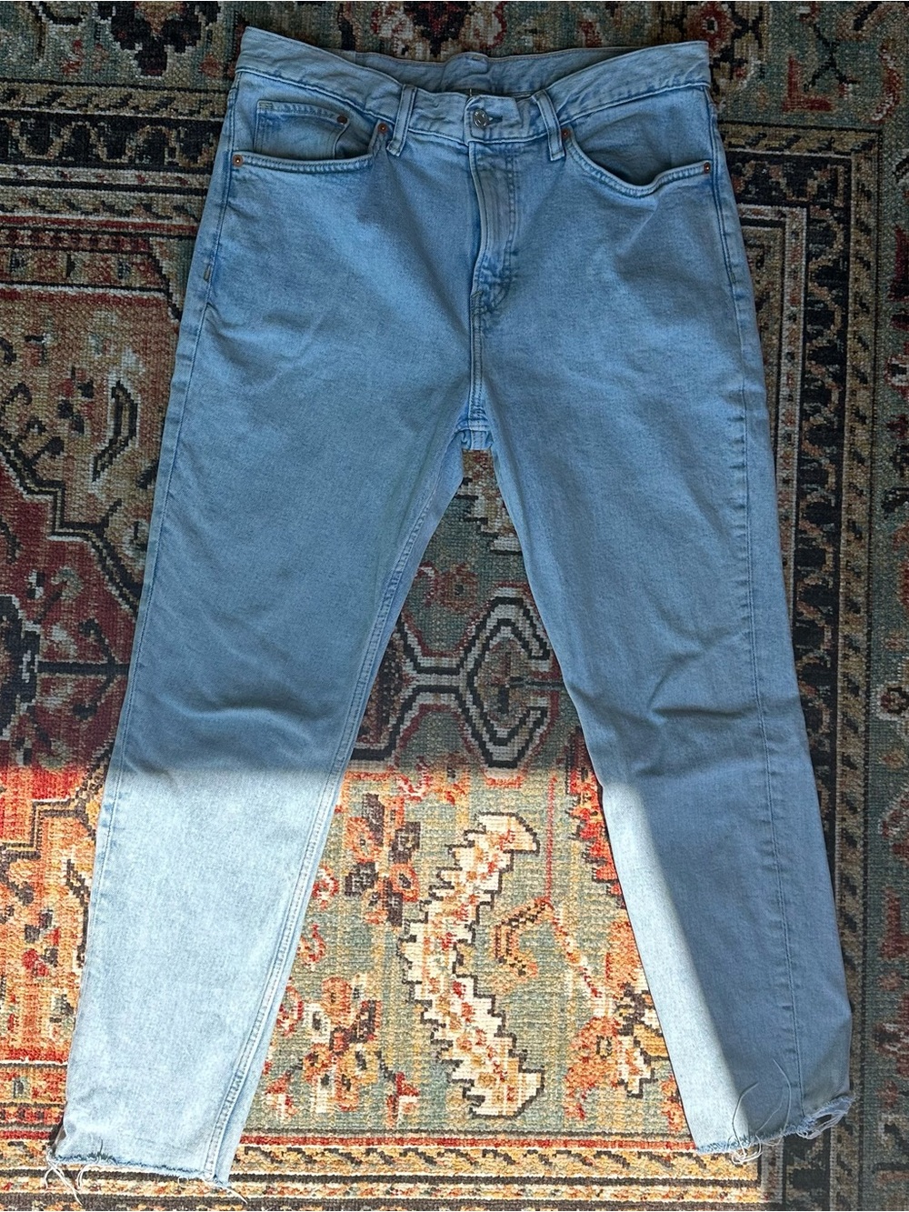 H&M Men’s Slim Fit Cropped Light Wash Jeans - 34/32